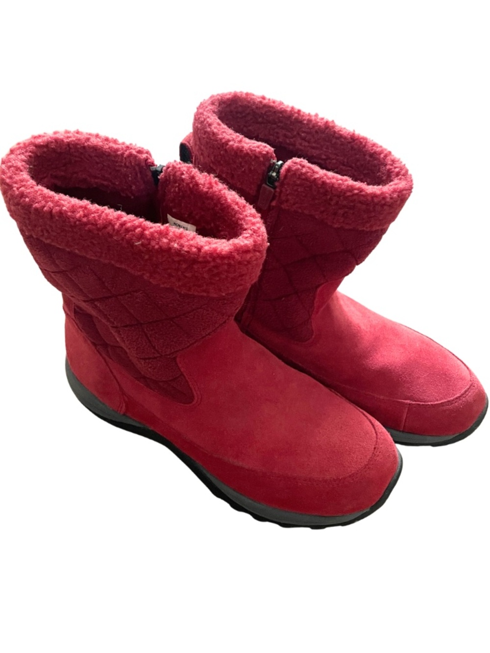L.L. Bean Women 10 250641 Maroon Zip Up Boots #0110